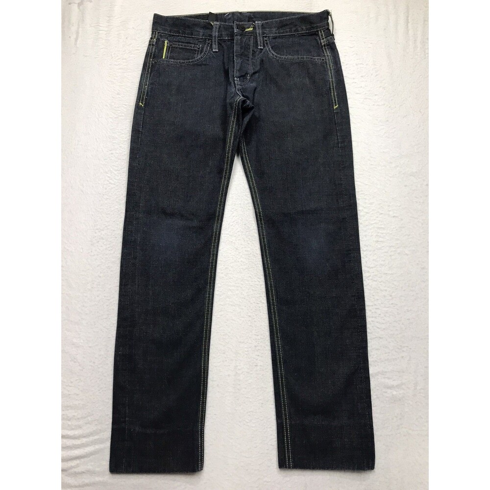 A/X ARMANI EXCHANGE Jean Men 30x28 (28 tag) Skinny Button Fly Dark Wash Hi Vis